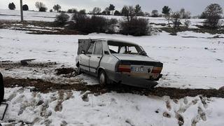 Köy korucusu kazada yaralandı