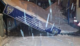 Yoğun kar yağışı faciayı getiriyordu: Surdurma &ccedil;&ouml;kt&uuml;