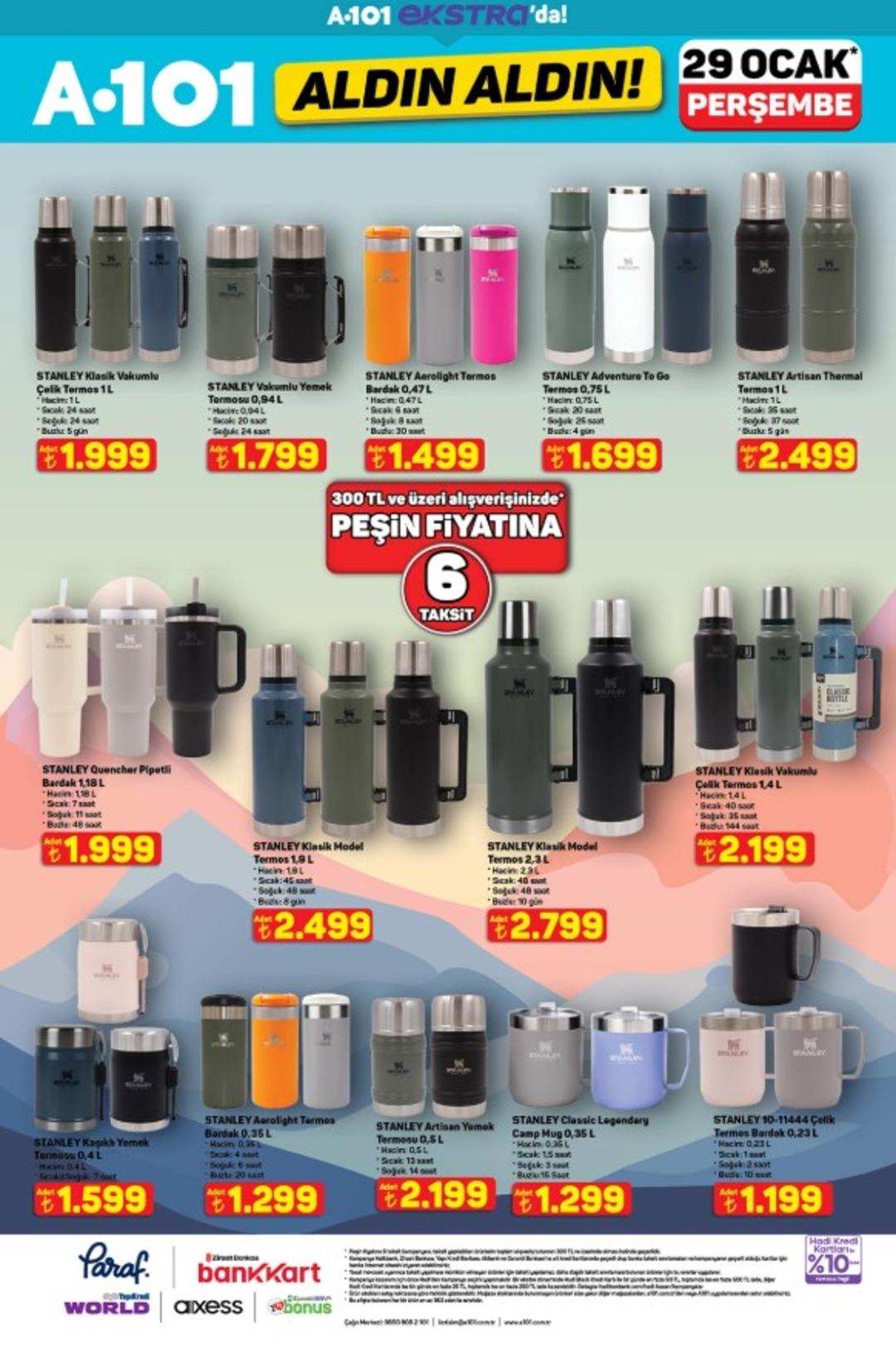 A101 e Stanley termos çeşitleri geliyor! 29 Ocak 2026 A101 katalog yayınlandı! 16