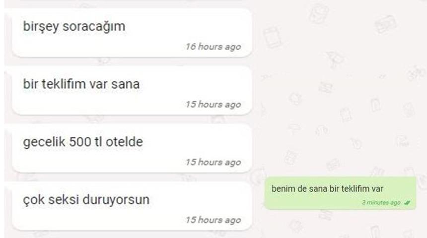 2. el satış uygulamasında taciz edildim