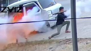 Belediye Başkanına roketatarlı saldırı! Benzin istasyona fırlattılar