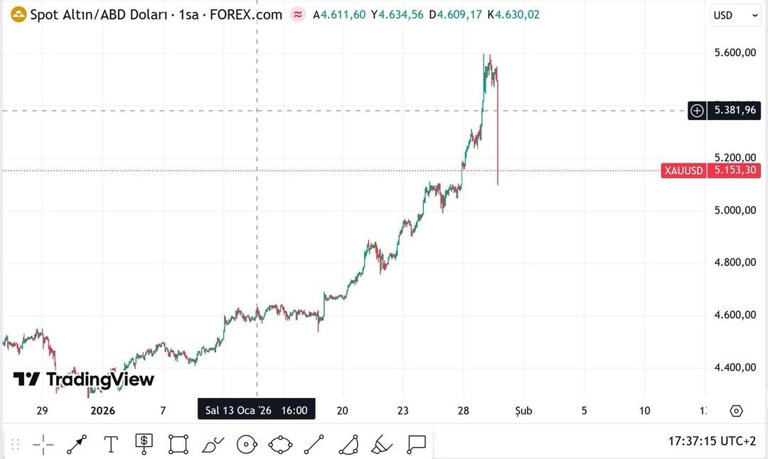 Altın&rsquo;da tek mumla 500 dolarlık d&uuml;ş&uuml;ş geldi! Bank of America kritik seviyeleri tek tek a&ccedil;ıkladı 1