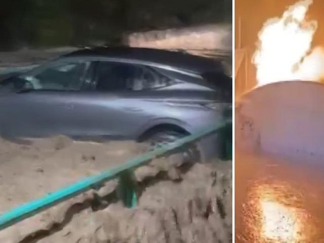 Manisa&rsquo;da sağanak yağış etkili oldu: Otomobil dereye d&uuml;şt&uuml;