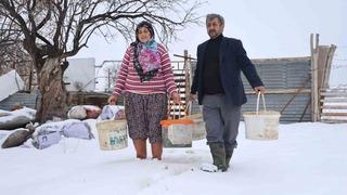 Elazığ’da besicilerin kış mesaisi