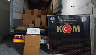 Niğde&rsquo;de ka&ccedil;ak t&uuml;t&uuml;n operasyonu: 1 milyon makaron ele ge&ccedil;irildi