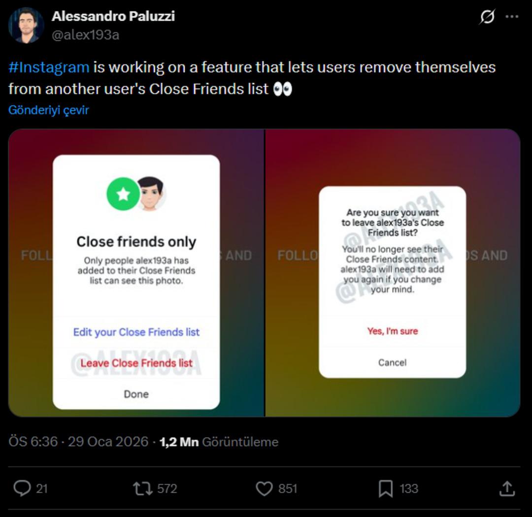 İşte Instagram ın yeni &ouml;zelliği! Kendinizi başkalarının listesinden kaldırabileceksiniz 1