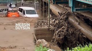 Sağanak yağış Mersin'i vurdu! Çok sayıda ev ve iş yerini su bastı, yollar kapandı