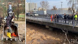 Selde mahsur kalan vatandaş kep&ccedil;eyle kurtarıldı