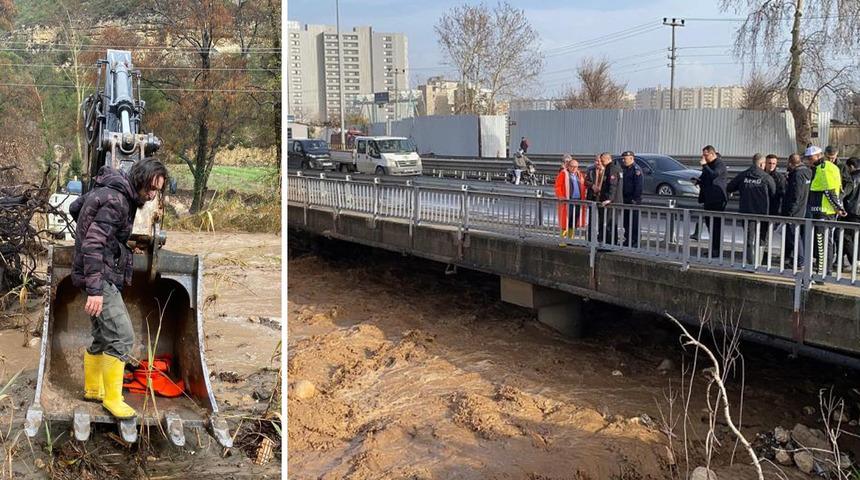 Selde mahsur kalan vatandaş kep&ccedil;eyle kurtarıldı