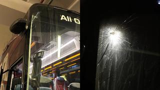 Trabzonspor takım otobüsüne taşlı saldırı