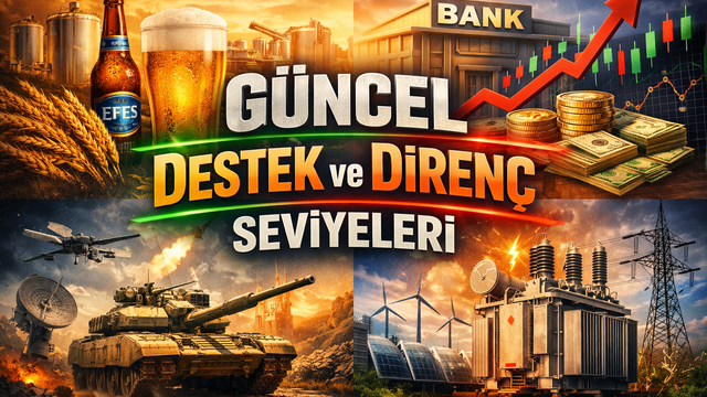 AEFES, AKBNK, ASELS, ASTOR: G&uuml;ncel Destek ve Diren&ccedil; Seviyeleri