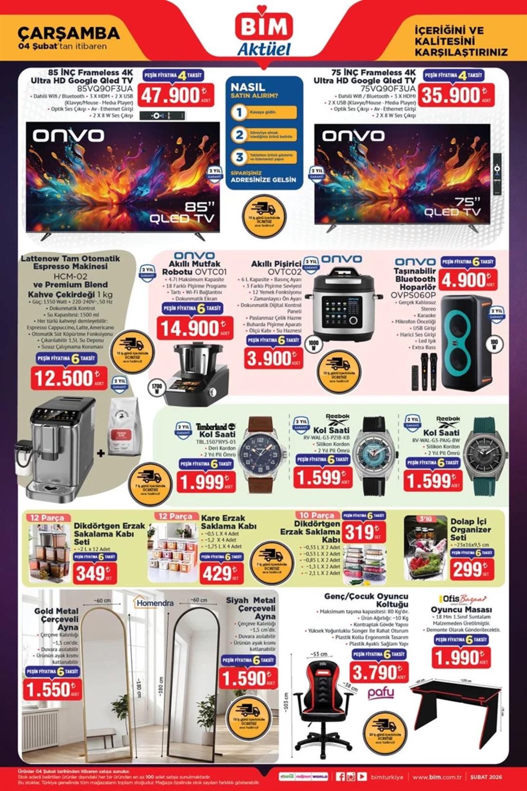 BİM 3&ndash;6 Şubat 2026 Kataloğu S&uuml;rprizlerle Geldi: Oyuncu Koltuğu ve Ev &Uuml;r&uuml;nleri Raflarda 2