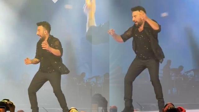 Tarkan coştu! Elindeki mikrofon bir anda fırladı