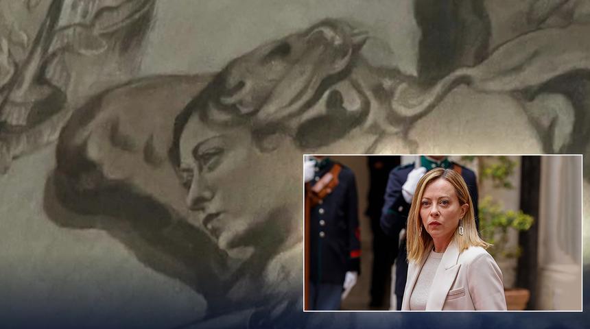 Restorasyonda fark edildi: İtalya bunu konuşuyor! Freskin &uuml;zerinde 'Meloni &ccedil;ehresi'