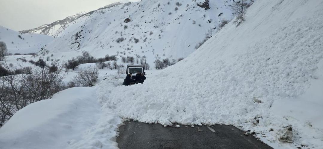 Yola d&uuml;şen &ccedil;ığı vatandaşlar k&uuml;reklerle kaldırdı 1