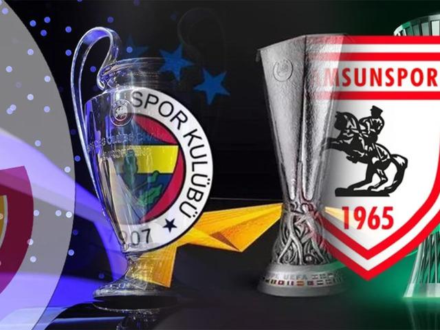 İşte Galatasaray, Fenerbah&ccedil;e ve Samsunspor'un Avrupa'daki gelirleri!