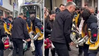 Mağazanın merdivenlerinden düşen kadın hastanelik oldu