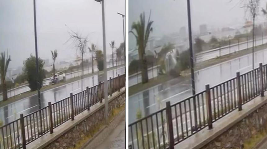 Kontrolden &ccedil;ıkan otomobil ref&uuml;jdeki ağaca &ccedil;arpıp takla attı