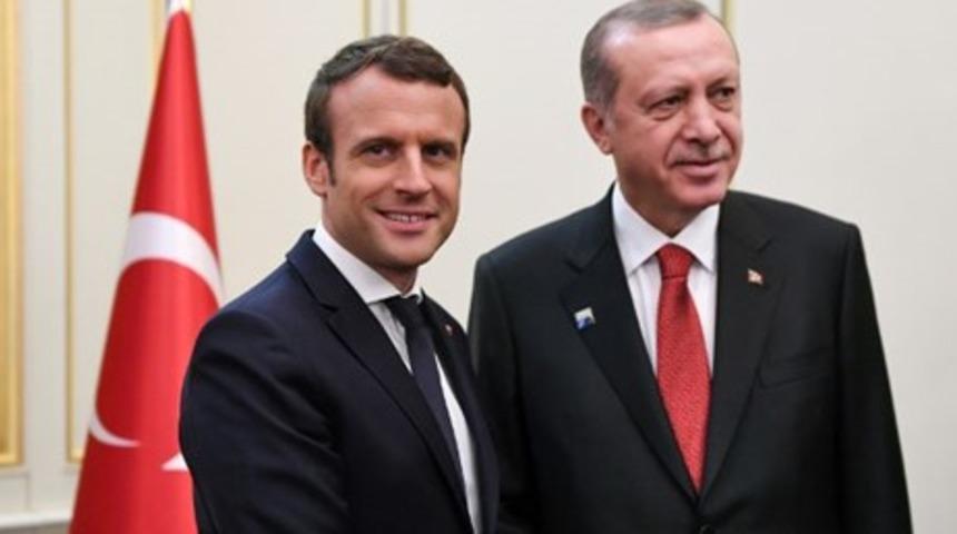 Cumhurbaşkanı Erdoğan Macron ile g&ouml;r&uuml;şt&uuml;
