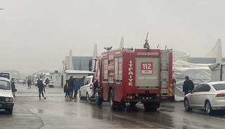 Konteyner kentte &ccedil;ıkan yangın korkuttu