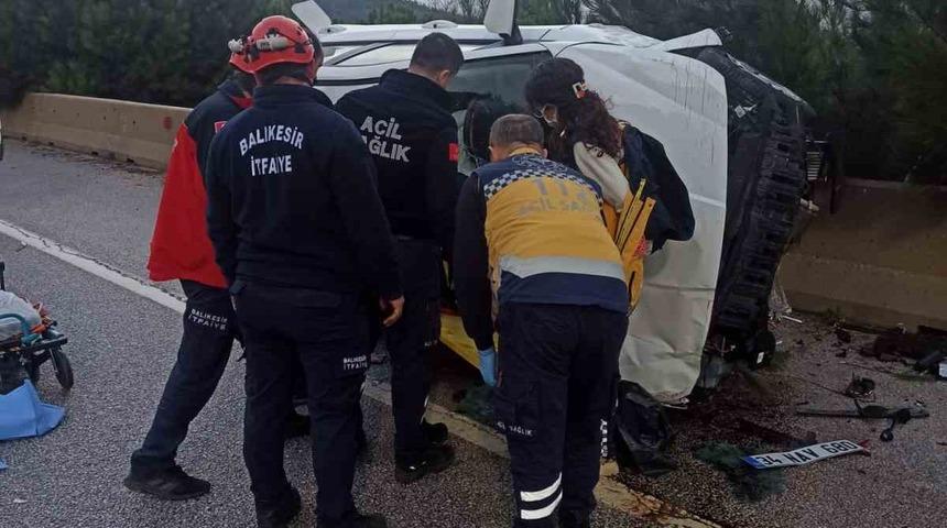Balıkesir&rsquo;de trafik kazası: 1 yaralı