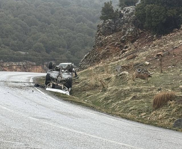 Otomobil takla attı: 2 yaralı 1