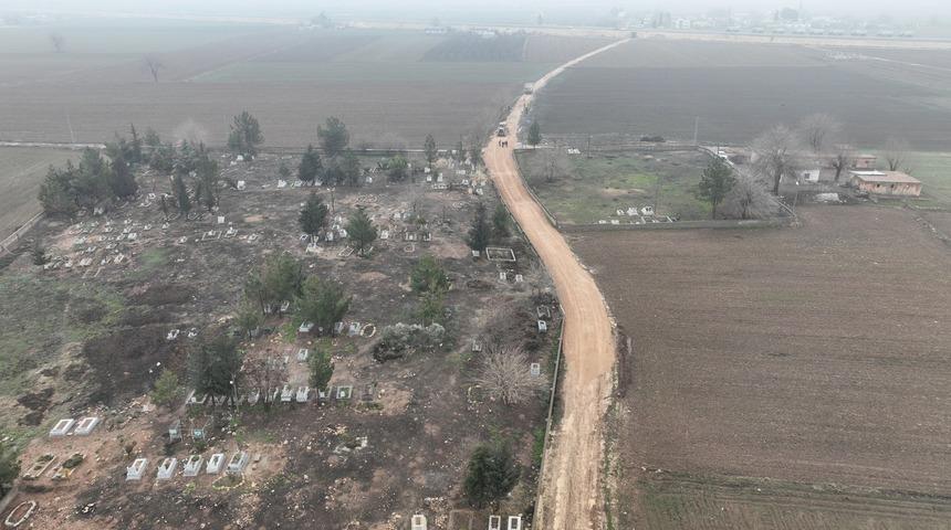 Suru&ccedil;'ta mezarlık yolunda &ccedil;alışmalar başladı