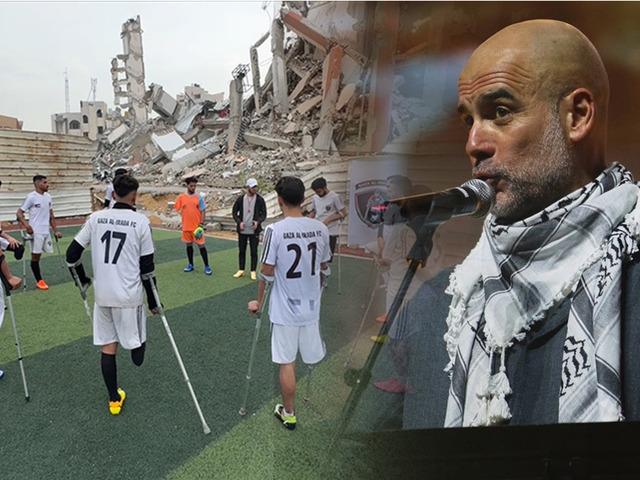 Gazze'deki ampute futbol takımından Guardiola'ya teşekk&uuml;r!