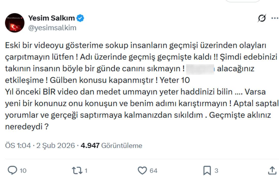 Yeşim Salkım çileden çıktı, ağzını bozdu: Gülben konusu kapanmıştır! 2