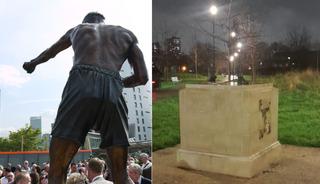 &Uuml;nl&uuml; boks&ouml;r&uuml;n heykeli &ccedil;alındı