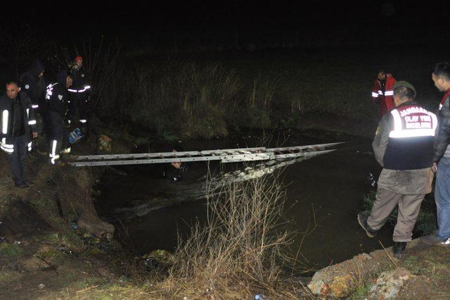 Denizli'de otomobil gölete uçtu (2)