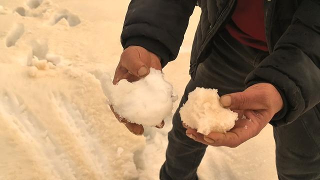 Muş'ta bembeyaz kar bir gecede kahverengiye dönüştü
