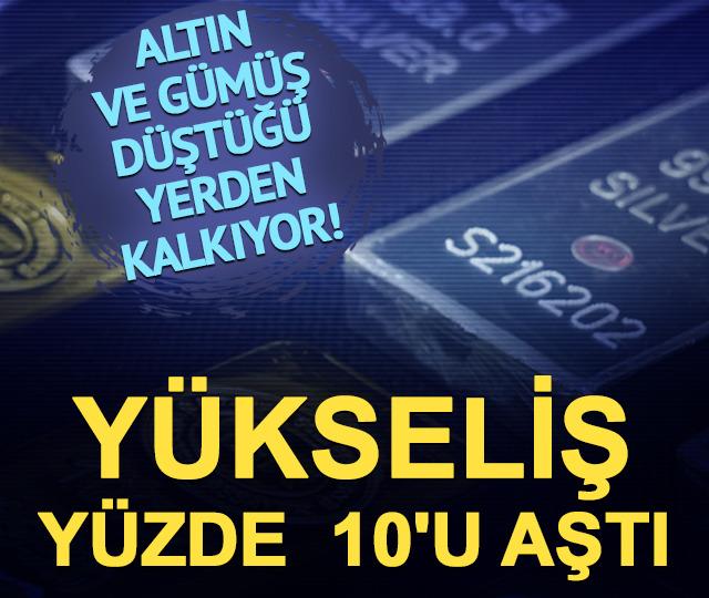 Altın ve g&uuml;m&uuml;ş fiyatları toparlanıyor! G&uuml;m&uuml;şte y&uuml;kseliş y&uuml;zde 10'u aştı