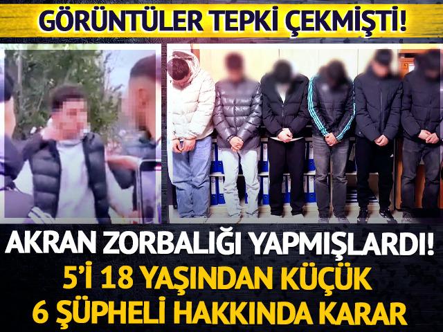 G&ouml;r&uuml;nt&uuml;ler tepki &ccedil;ekmişti! Maltepe&rsquo;de akran zorbalığı yapan 6 ş&uuml;pheli tutuklandı