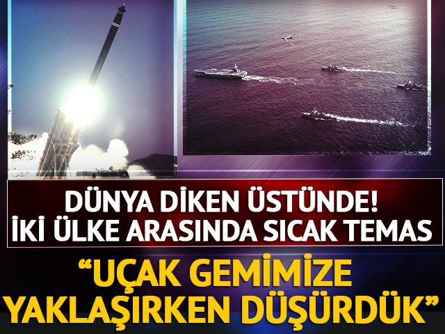 Orta Doğu'da sıcak temas! ABD, u&ccedil;ak gemisine yaklaşan İran'a ait İHA'yı d&uuml;ş&uuml;rd&uuml;