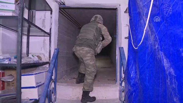 Afrin'de teröristlerin tam teşekküllü yer altı hastanesi ortaya çıkarıldı  G1