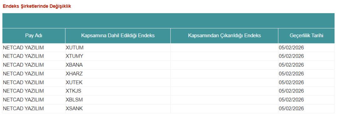 Netcad Yazılım (NETCD) bu 8 endekste yatırımcılara merhaba diyecek 1