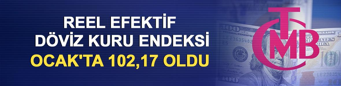 Reel efektif d&ouml;viz kuru endeksi Ocak'ta 102,17 oldu