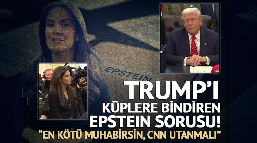 Trump'ı k&uuml;plere bindiren 'Epstein' sorusu! 'En k&ouml;t&uuml; muhabirsin, CNN utanmalı'