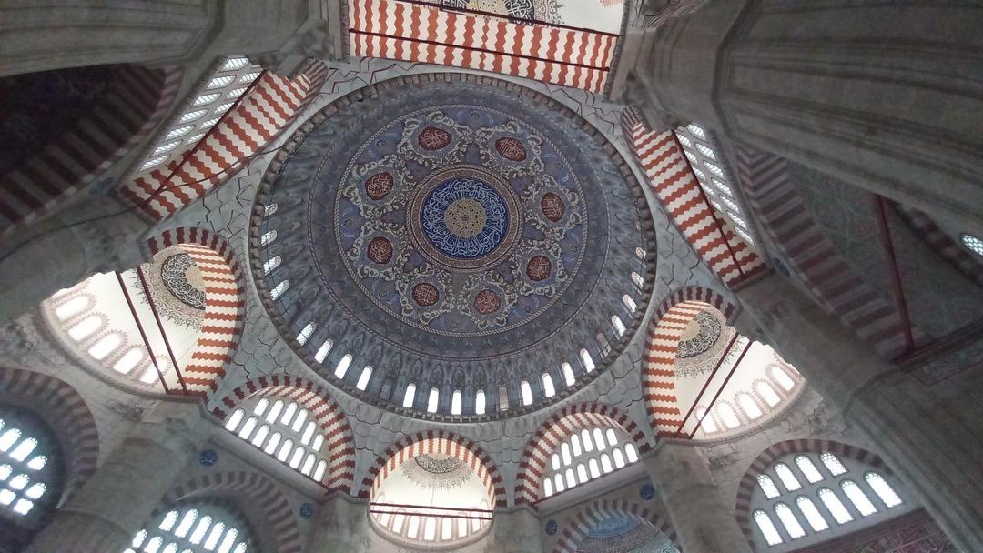 Selimiye Camii kubbe yazıları tartışma konusu olmuştu: İlk kez g&ouml;r&uuml;nt&uuml;lendi 1