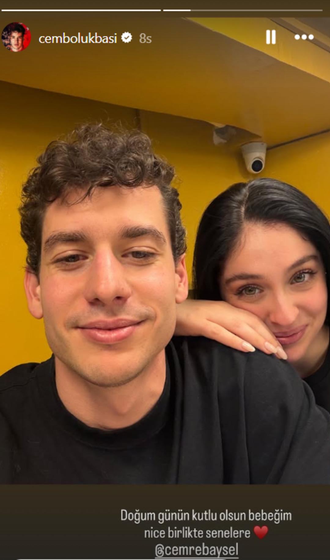 Cem Bölükbaşı sevgilisi Cemre Baysel in doğum gününü kutladı 2