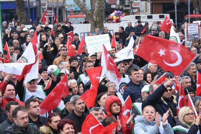 Lüleburgaz'da 5 bin kişilik 'şeker fabrikası' protestosu