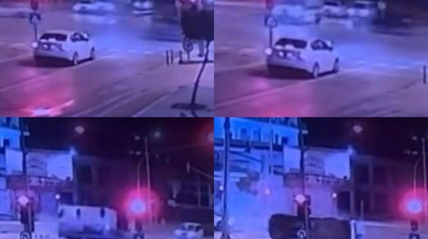 Mersin&rsquo;deki ambulans kazası g&uuml;venlik kamerasına yansıdı