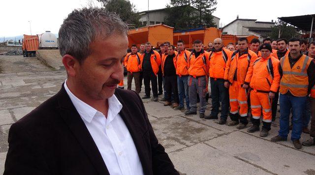 Safranbolu'da Karayolları taşeron işçilerinden kadro isteği