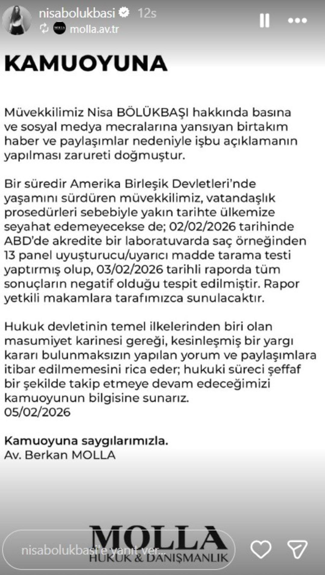 G&ouml;zaltı kararı verilmişti! Survivor şampiyonu Nisa B&ouml;l&uuml;kbaşı test sonucunu yayınladı 2