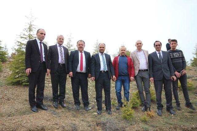 Beyşehir’de 2023 adet orman fidanı toprakla buluşturuldu