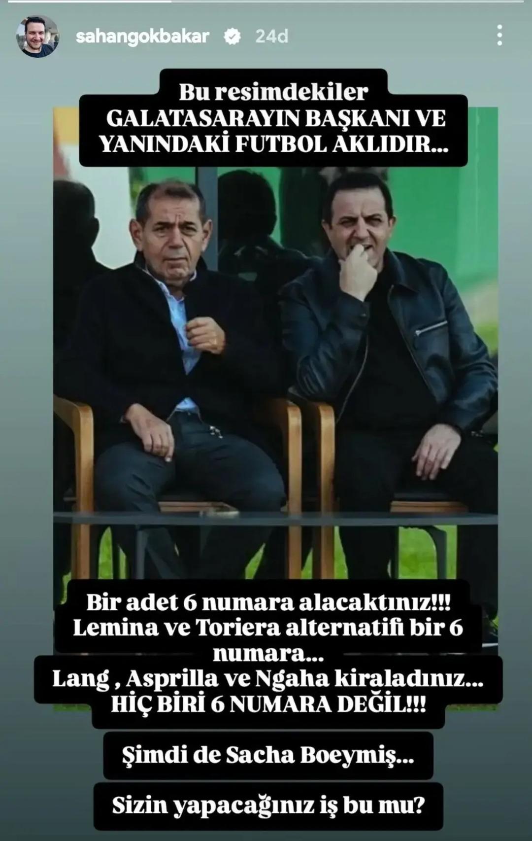 Şahan G&ouml;kbakar durmadı: Galatasaray a ağır s&ouml;zler! "Sizin yapacağınız iş bu mu?" 1