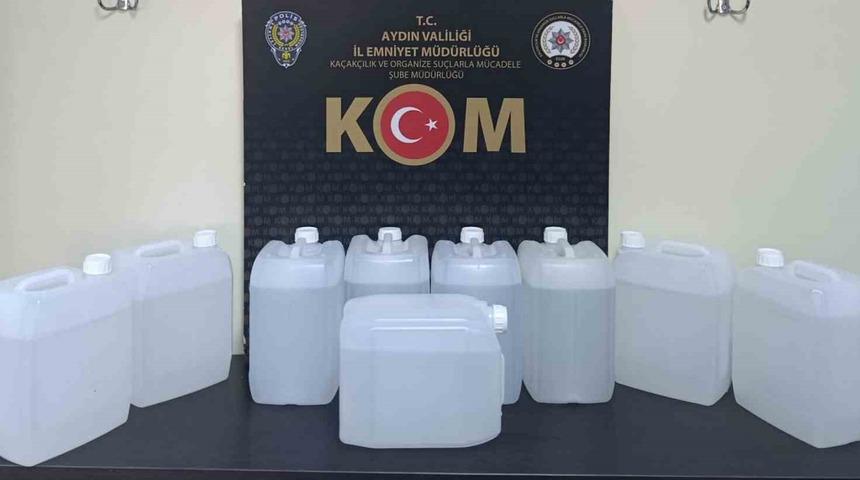 Aydın&rsquo;da 45 litre etil alkol ele ge&ccedil;irildi