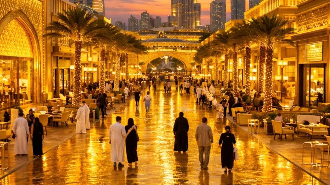 Dubai l&uuml;ks&uuml; arşa &ccedil;ıkardı! Caddeyi altınla kaplayacaklar 1