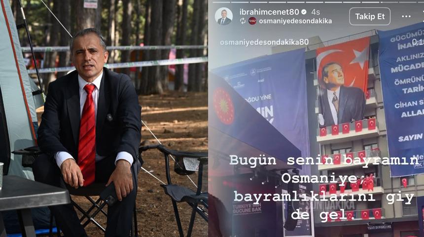 Osmaniye Belediye Başkanı İbrahim &Ccedil;enet'in 6 Şubat paylaşımı olay oldu... &Ouml;nce paylaştı, sonra sildi! 